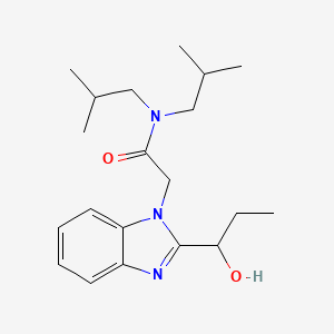 2-[2-(1-hydroxypropyl)-1H-benzimidazol-1-yl]-N,N-bis(2-methylpropyl)acetamide