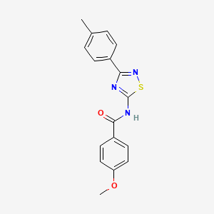 molecular formula C17H15N3O2S B11375125 4-methoxy-N-[3-(4-methylphenyl)-1,2,4-thiadiazol-5-yl]benzamide 