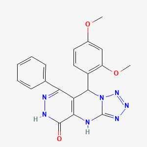 8-(2,4-dimethoxyphenyl)-10-phenyl-2,4,5,6,7,11,12-heptazatricyclo[7.4.0.03,7]trideca-1(9),3,5,10-tetraen-13-one