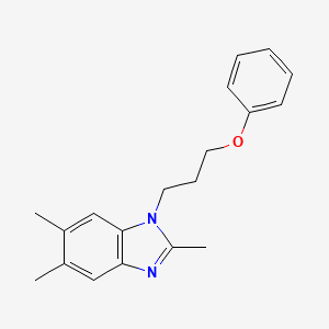 molecular formula C19H22N2O B11375145 2,5,6-trimethyl-1-(3-phenoxypropyl)-1H-benzimidazole 