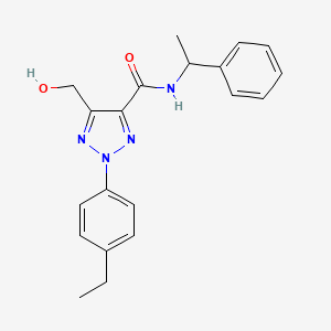 2-(4-ethylphenyl)-5-(hydroxymethyl)-N-(1-phenylethyl)-2H-1,2,3-triazole-4-carboxamide