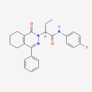 N-(4-fluorophenyl)-2-(1-oxo-4-phenyl-5,6,7,8-tetrahydrophthalazin-2(1H)-yl)butanamide