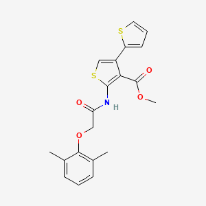 molecular formula C20H19NO4S2 B11375183 Methyl 5'-{[(2,6-dimethylphenoxy)acetyl]amino}-2,3'-bithiophene-4'-carboxylate 