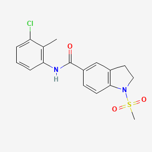 N-(3-chloro-2-methylphenyl)-1-(methylsulfonyl)-2,3-dihydro-1H-indole-5-carboxamide