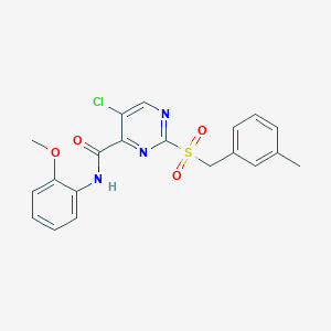 5-chloro-N-(2-methoxyphenyl)-2-[(3-methylbenzyl)sulfonyl]pyrimidine-4-carboxamide