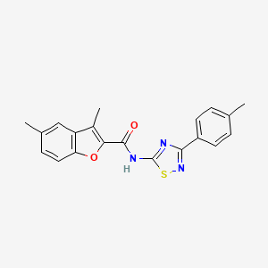 3,5-dimethyl-N-[3-(4-methylphenyl)-1,2,4-thiadiazol-5-yl]-1-benzofuran-2-carboxamide