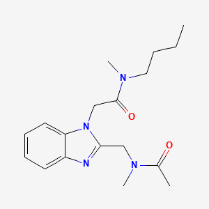 2-(2-{[acetyl(methyl)amino]methyl}-1H-benzimidazol-1-yl)-N-butyl-N-methylacetamide