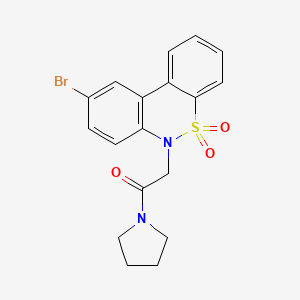 2-(9-Bromo-5,5-dioxido-6H-dibenzo[C,E][1,2]thiazin-6-YL)-1-(1-pyrrolidinyl)ethanone