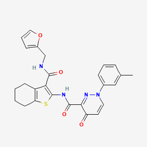 N-{3-[(furan-2-ylmethyl)carbamoyl]-4,5,6,7-tetrahydro-1-benzothiophen-2-yl}-1-(3-methylphenyl)-4-oxo-1,4-dihydropyridazine-3-carboxamide