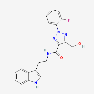 2-(2-fluorophenyl)-5-(hydroxymethyl)-N-[2-(1H-indol-3-yl)ethyl]-2H-1,2,3-triazole-4-carboxamide