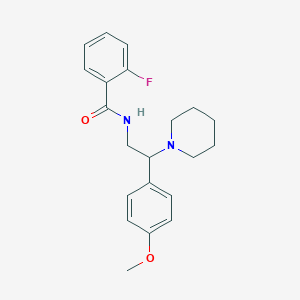 2-fluoro-N-[2-(4-methoxyphenyl)-2-(piperidin-1-yl)ethyl]benzamide