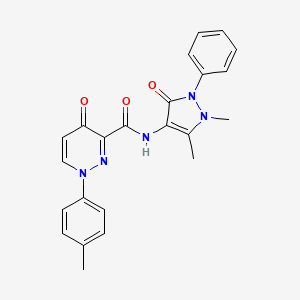 N-(1,5-dimethyl-3-oxo-2-phenyl-2,3-dihydro-1H-pyrazol-4-yl)-1-(4-methylphenyl)-4-oxo-1,4-dihydropyridazine-3-carboxamide