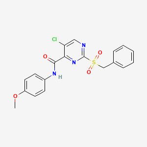 2-(benzylsulfonyl)-5-chloro-N-(4-methoxyphenyl)pyrimidine-4-carboxamide