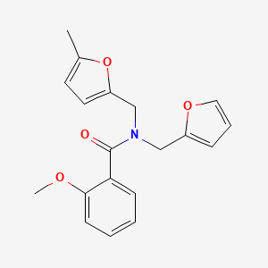 N-(furan-2-ylmethyl)-2-methoxy-N-[(5-methylfuran-2-yl)methyl]benzamide