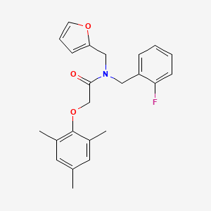 N-(2-fluorobenzyl)-N-(furan-2-ylmethyl)-2-(2,4,6-trimethylphenoxy)acetamide