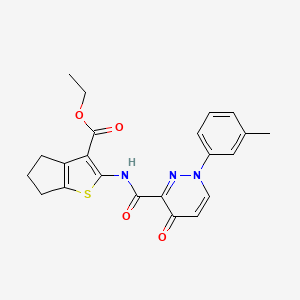 ethyl 2-({[1-(3-methylphenyl)-4-oxo-1,4-dihydropyridazin-3-yl]carbonyl}amino)-5,6-dihydro-4H-cyclopenta[b]thiophene-3-carboxylate