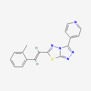 molecular formula C17H13N5S B11375360 6-[(E)-2-(2-methylphenyl)ethenyl]-3-(pyridin-4-yl)[1,2,4]triazolo[3,4-b][1,3,4]thiadiazole 