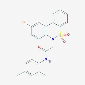 2-(9-bromo-5,5-dioxido-6H-dibenzo[c,e][1,2]thiazin-6-yl)-N-(2,4-dimethylphenyl)acetamide