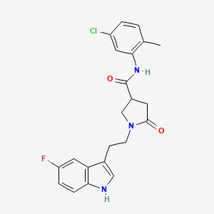 N-(5-chloro-2-methylphenyl)-1-[2-(5-fluoro-1H-indol-3-yl)ethyl]-5-oxopyrrolidine-3-carboxamide