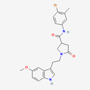 N-(4-bromo-3-methylphenyl)-1-[2-(5-methoxy-1H-indol-3-yl)ethyl]-5-oxopyrrolidine-3-carboxamide