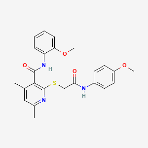 N-(2-methoxyphenyl)-2-({2-[(4-methoxyphenyl)amino]-2-oxoethyl}sulfanyl)-4,6-dimethylpyridine-3-carboxamide