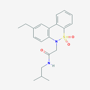 2-(9-ethyl-5,5-dioxido-6H-dibenzo[c,e][1,2]thiazin-6-yl)-N-isobutylacetamide