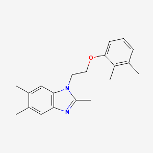 molecular formula C20H24N2O B11375467 1-[2-(2,3-dimethylphenoxy)ethyl]-2,5,6-trimethyl-1H-benzimidazole 