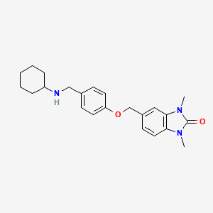 5-({4-[(cyclohexylamino)methyl]phenoxy}methyl)-1,3-dimethyl-1,3-dihydro-2H-benzimidazol-2-one