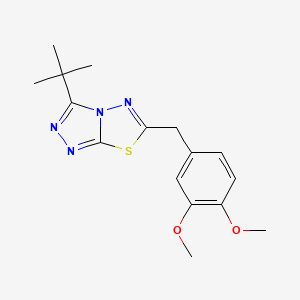 3-Tert-butyl-6-[(3,4-dimethoxyphenyl)methyl]-[1,2,4]triazolo[3,4-b][1,3,4]thiadiazole