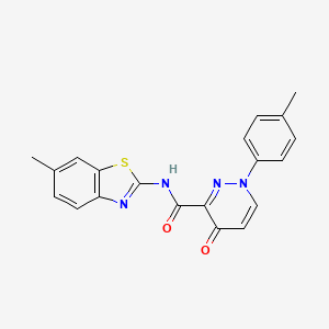 N-(6-methyl-1,3-benzothiazol-2-yl)-1-(4-methylphenyl)-4-oxo-1,4-dihydropyridazine-3-carboxamide