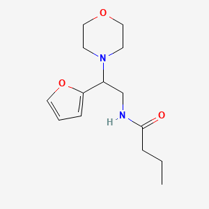 molecular formula C14H22N2O3 B11375531 N-[2-(furan-2-yl)-2-(morpholin-4-yl)ethyl]butanamide 