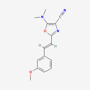 5-(dimethylamino)-2-[(E)-2-(3-methoxyphenyl)ethenyl]-1,3-oxazole-4-carbonitrile