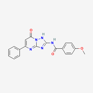 N-(7-hydroxy-5-phenyl[1,2,4]triazolo[1,5-a]pyrimidin-2-yl)-4-methoxybenzamide