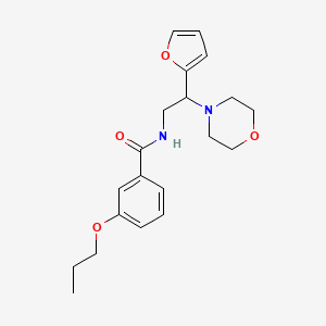 N-[2-(furan-2-yl)-2-(morpholin-4-yl)ethyl]-3-propoxybenzamide