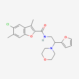 5-chloro-N-[2-(furan-2-yl)-2-(morpholin-4-yl)ethyl]-3,6-dimethyl-1-benzofuran-2-carboxamide