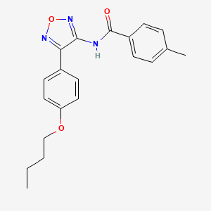 N-[4-(4-butoxyphenyl)-1,2,5-oxadiazol-3-yl]-4-methylbenzamide