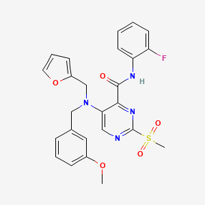 N-(2-fluorophenyl)-5-[(furan-2-ylmethyl)(3-methoxybenzyl)amino]-2-(methylsulfonyl)pyrimidine-4-carboxamide