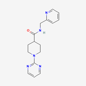 N-(pyridin-2-ylmethyl)-1-(pyrimidin-2-yl)piperidine-4-carboxamide