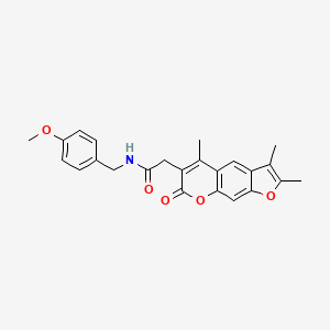 N-(4-methoxybenzyl)-2-(2,3,5-trimethyl-7-oxo-7H-furo[3,2-g]chromen-6-yl)acetamide