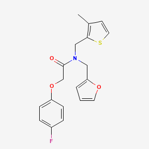 2-(4-fluorophenoxy)-N-(furan-2-ylmethyl)-N-[(3-methylthiophen-2-yl)methyl]acetamide