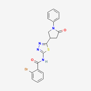 2-bromo-N-[5-(5-oxo-1-phenylpyrrolidin-3-yl)-1,3,4-thiadiazol-2-yl]benzamide