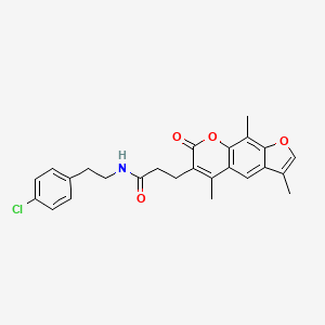 N-[2-(4-Chlorophenyl)ethyl]-3-{3,5,9-trimethyl-7-oxo-7H-furo[3,2-G]chromen-6-YL}propanamide