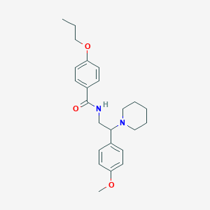 N-[2-(4-methoxyphenyl)-2-(piperidin-1-yl)ethyl]-4-propoxybenzamide