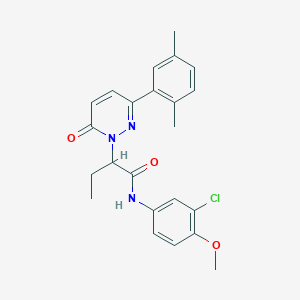 N-(3-chloro-4-methoxyphenyl)-2-[3-(2,5-dimethylphenyl)-6-oxopyridazin-1(6H)-yl]butanamide