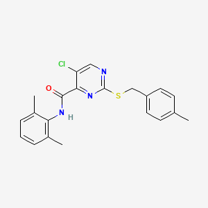 5-chloro-N-(2,6-dimethylphenyl)-2-[(4-methylbenzyl)sulfanyl]pyrimidine-4-carboxamide