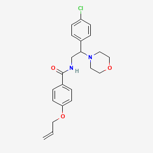 molecular formula C22H25ClN2O3 B11375700 N-[2-(4-chlorophenyl)-2-(morpholin-4-yl)ethyl]-4-(prop-2-en-1-yloxy)benzamide 