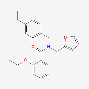 molecular formula C23H25NO3 B11375734 2-ethoxy-N-(4-ethylbenzyl)-N-(furan-2-ylmethyl)benzamide 