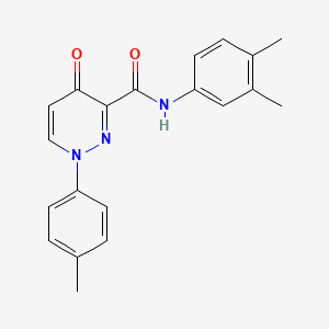 molecular formula C20H19N3O2 B11375744 N-(3,4-dimethylphenyl)-1-(4-methylphenyl)-4-oxo-1,4-dihydropyridazine-3-carboxamide 