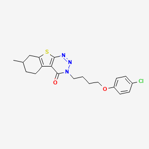 3-[4-(4-chlorophenoxy)butyl]-7-methyl-5,6,7,8-tetrahydro[1]benzothieno[2,3-d][1,2,3]triazin-4(3H)-one