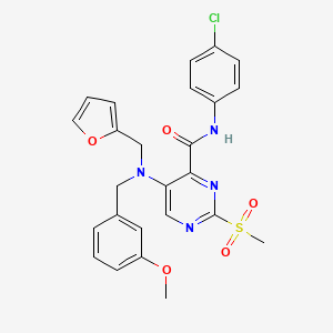 N-(4-chlorophenyl)-5-[(furan-2-ylmethyl)(3-methoxybenzyl)amino]-2-(methylsulfonyl)pyrimidine-4-carboxamide